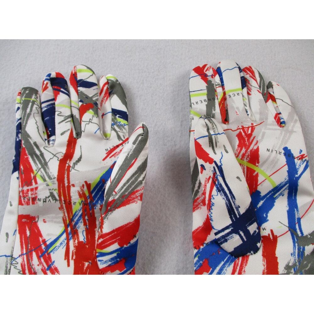 Marcell Von Berlin Gloves Womens One Size Multicolor Satin Long Opera Party - Picture 5 of 9